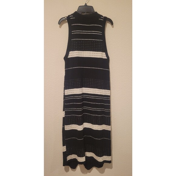 Moth Anthropologie Women Velda Mock Neck Sweater Dress Black Knee Length medium - Picture 3 of 10